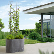 Jardineira de metal com treliza - Cinzo